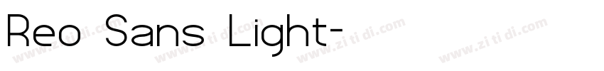 Reo Sans Light字体转换